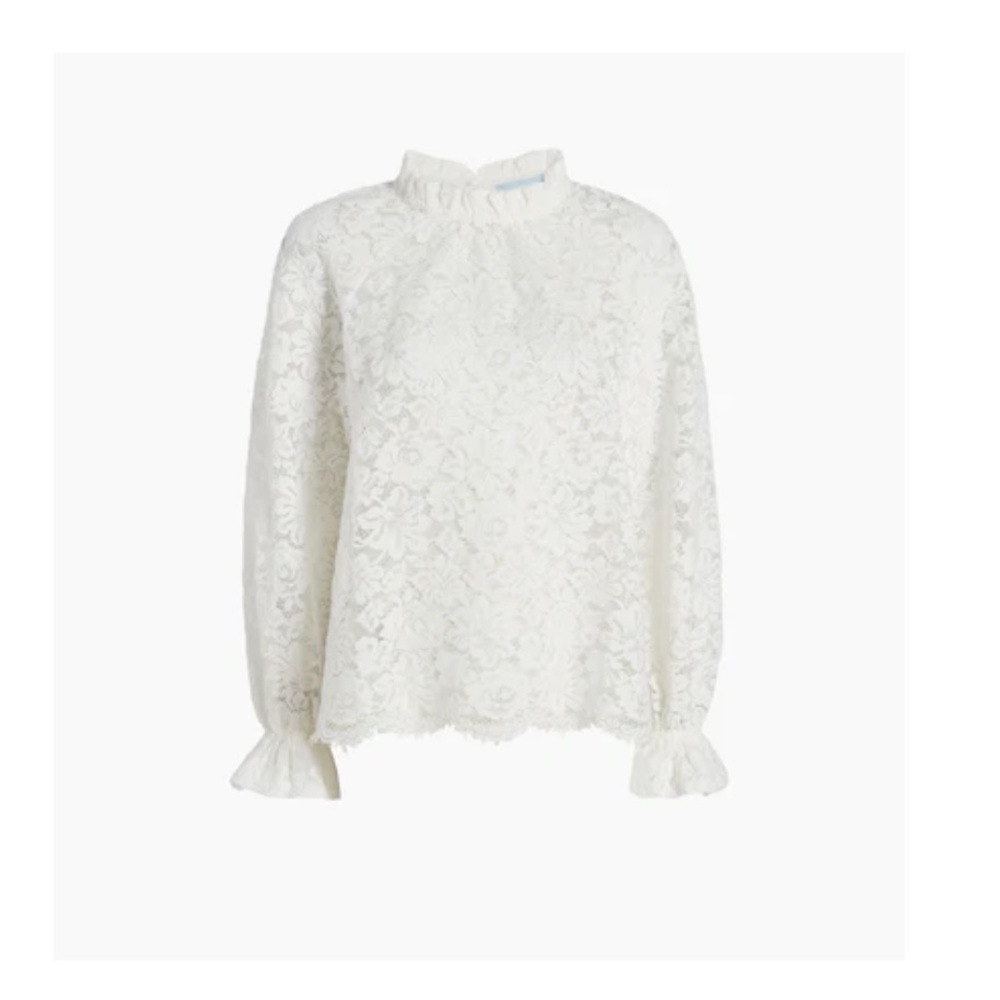The Millie Top - White Lace